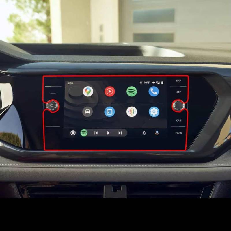 XYUOIS Auto Navi Folie Zubehör Kompatibel Mit VW Für T-Cross 2021 2022, Auto-GPS-Navigation, Infotainment, Gehärtetes Glas, Displayschutzfolie, Innenzubehör(GPS 8 inch) von XYUOIS