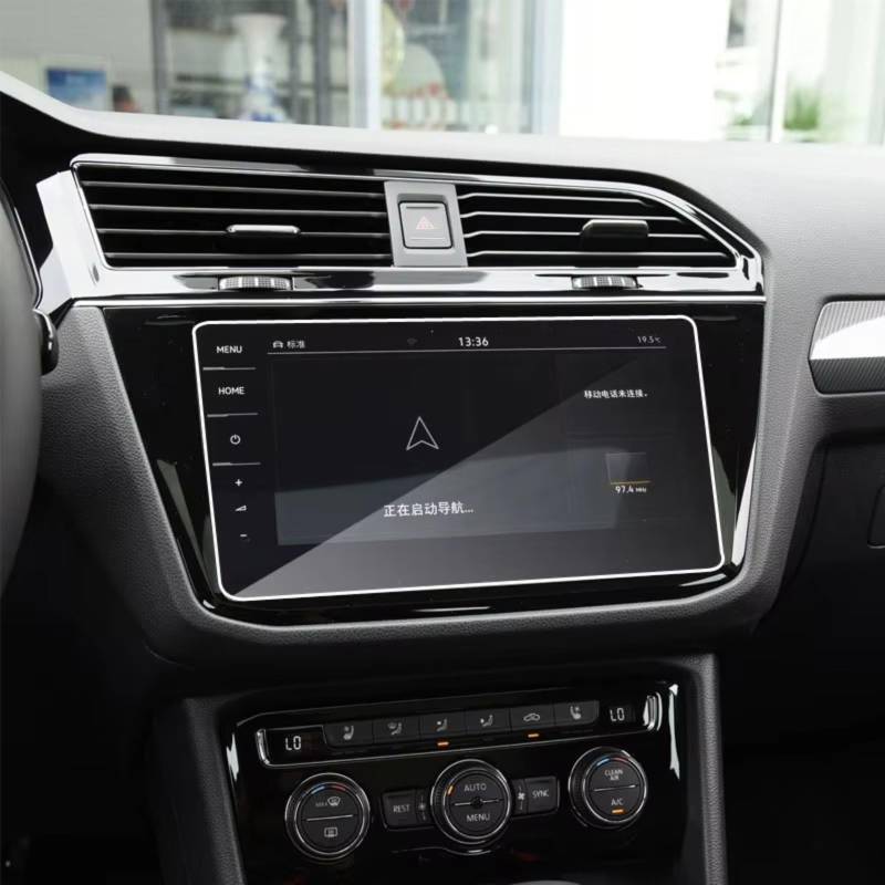 XYUOIS Auto Navi Folie Zubehör Kompatibel Mit VW Für Tiguan II Für GTE Allspace Discover Pro 9,2 Zoll Autonavigation AntiFingerprint Gehärtetes Glas Displayschutzfolie von XYUOIS