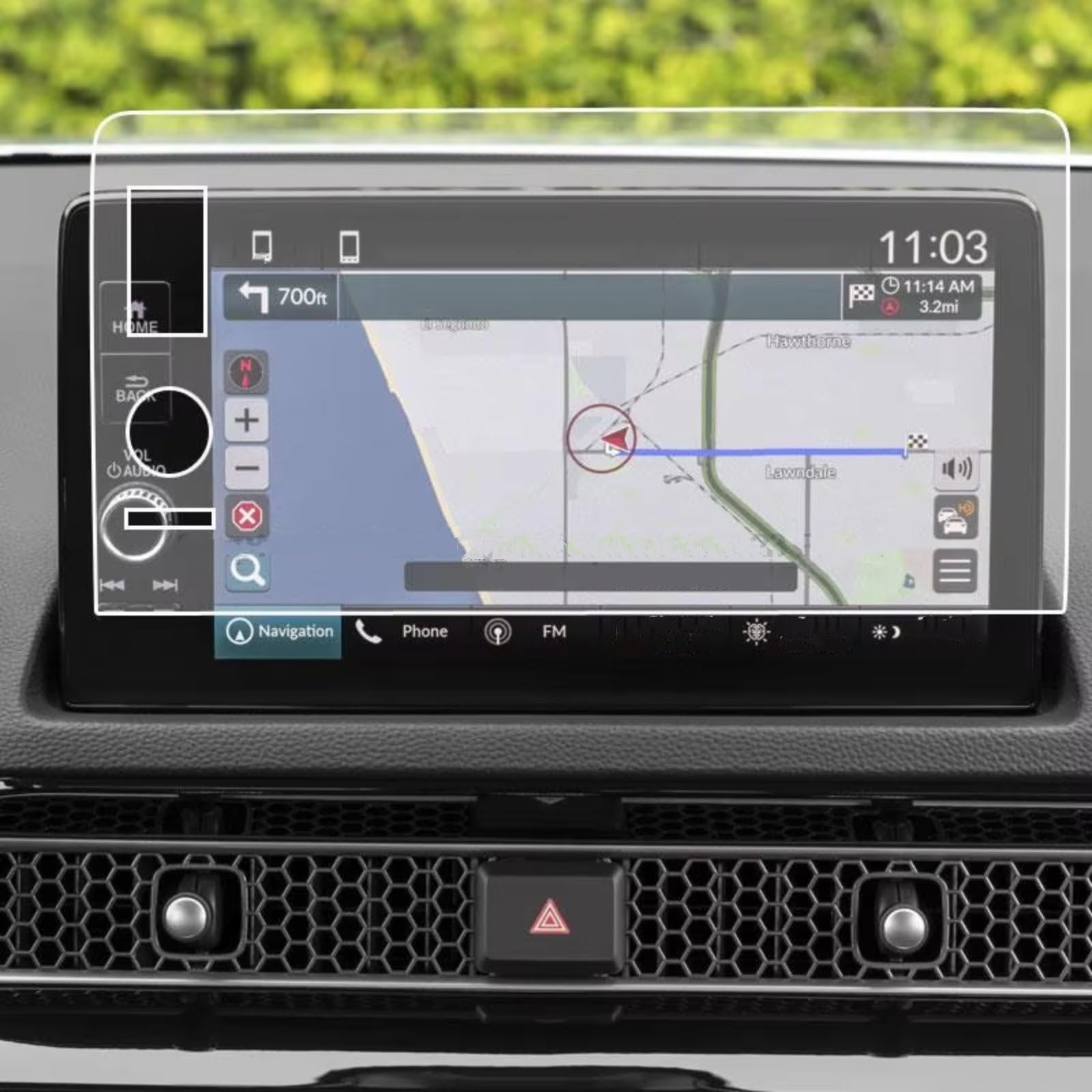 XYUOIS Auto Navi Folie Zubehör Kompatibel Mit ZR-V 2024 Auto-GPS-Navigation, Zentrales Multimedia-Display, Schutzfolie Aus Gehärtetem Glas(Left Hand Drive) von XYUOIS