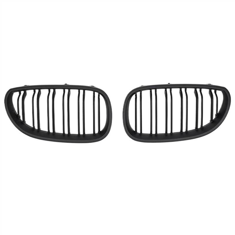 XYUOIS Front Kühlergrille Kompatibel Mit 5 Series E60 E61 Für M5 520i 545i 550i 535i 2003 2004 2005 2006 2007 2008 2009 2010 Auto Frontstoßstange Nierengrill(Matte Black) von XYUOIS