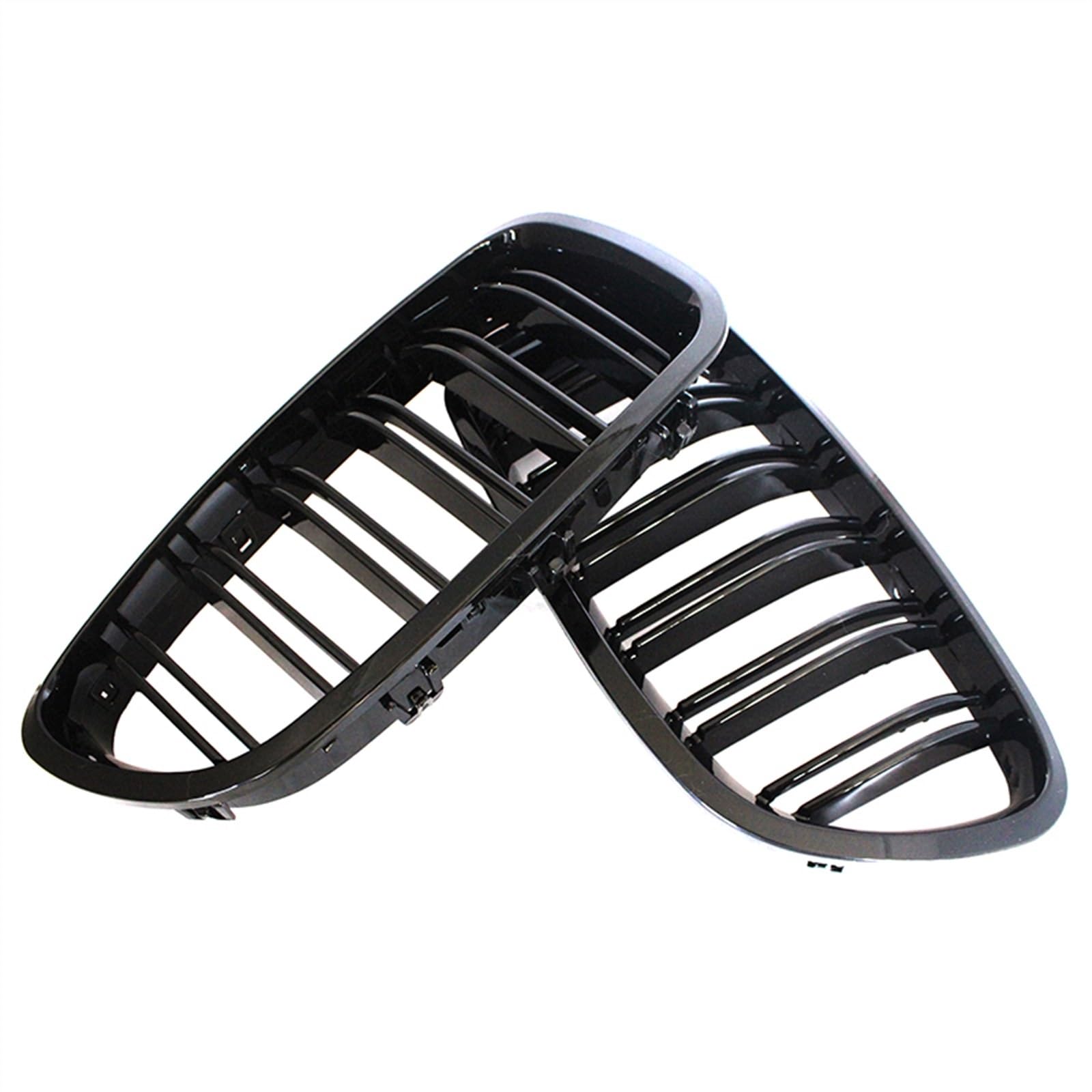 XYUOIS Front Kühlergrille Kompatibel Mit 5er F10 F11 F18 2010 2011 2012 2013 2014 2015 2016 Auto Fronthaube Nierengrill Stoßstange Schwarz Dual Bar Grill(Black) von XYUOIS