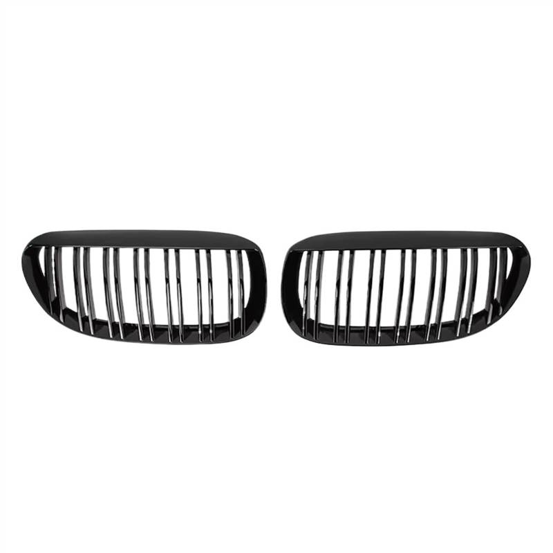 XYUOIS Front Kühlergrille Kompatibel Mit 6er E63 E64 2004 2005 2006 2007 2008 2009 2010 Auto-Frontstoßstangengitter Front-Doppelnierengitter Ersatz(Glossy Black) von XYUOIS