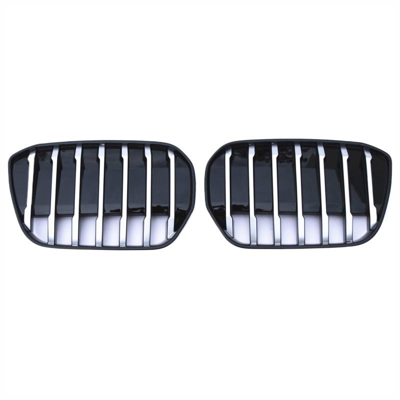 XYUOIS Front Kühlergrille Kompatibel Mit G08 IX3 2020 2021 2022 2023 Frontstoßstange Nierengrill Lufteinlassgitter Auto-Renngitter Body Kit Ersatz(Silver) von XYUOIS