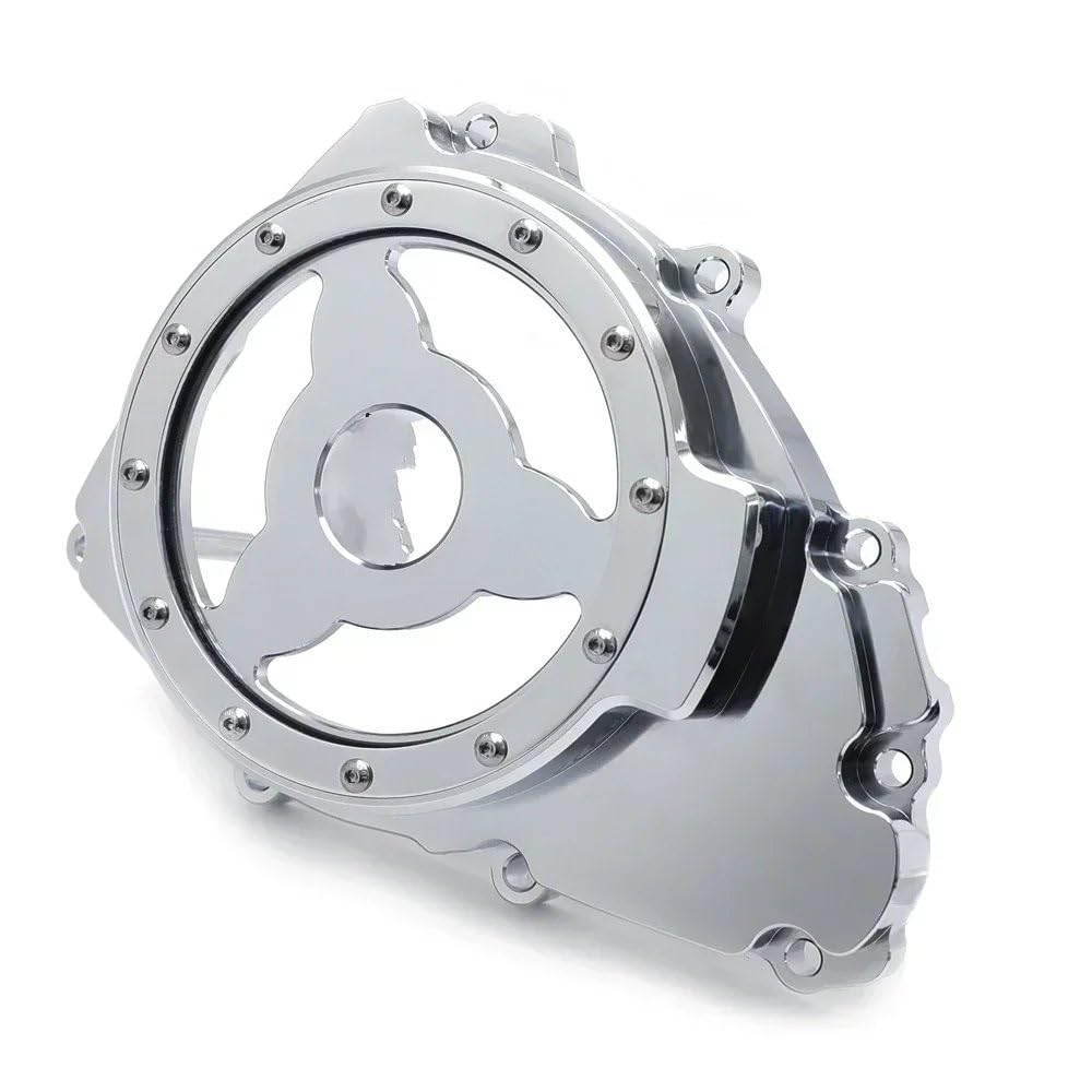 XYUOIS Motorstatorabdeckung Kompatibel Mit Yamaha Für YZF-r3 2015-2021 Für Mt-03 2020 2021 2022 Klare Linke Stator-Magneto-Motorabdeckung(Chrome) von XYUOIS