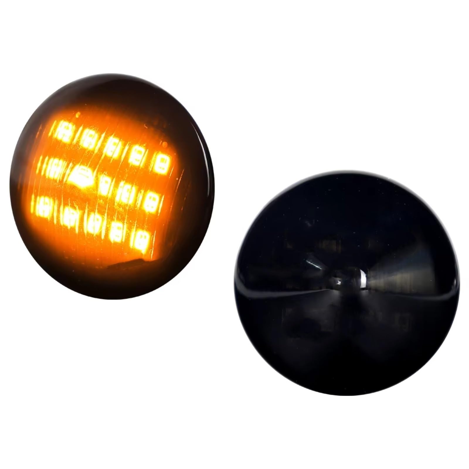 XYUOIS Positionslicht Kompatibel Mit FIAT Für Doblo 2001 2002 2003 2004 2005 Sequentielle Blinker Dynamische Blinker Licht Seite Marker Spiegel Lampe(Black) von XYUOIS