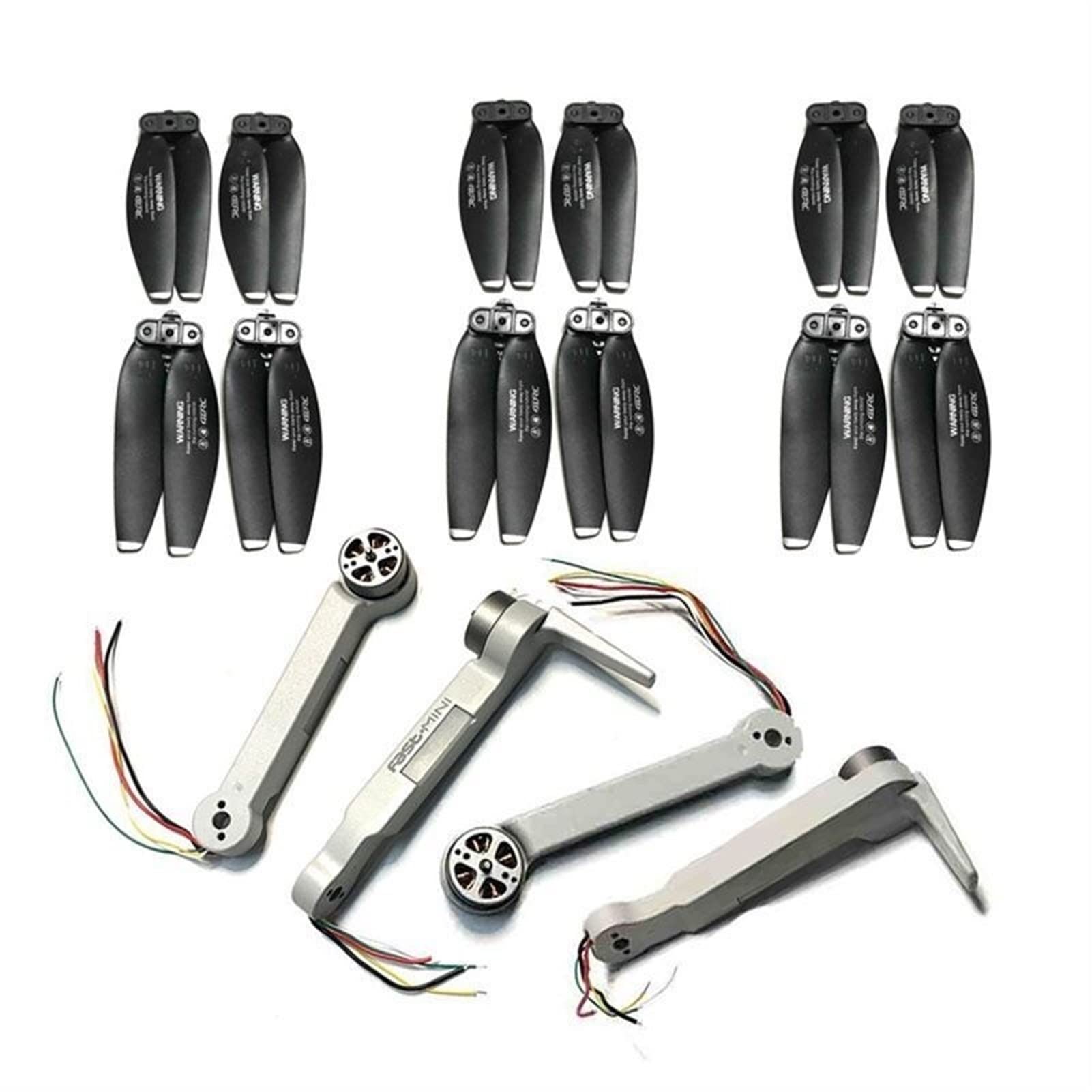 XYWOPO Arm Bürstenloser Motor Motor Propellerblatt Zubehör, for 4DRC, for F8 Fast Mini Drones 4D-F8 GPS 5G WiFi FPV RC Quadcopter Ersatzteile Drohnenpropeller(4pcs Arm Set) von XYWOPO