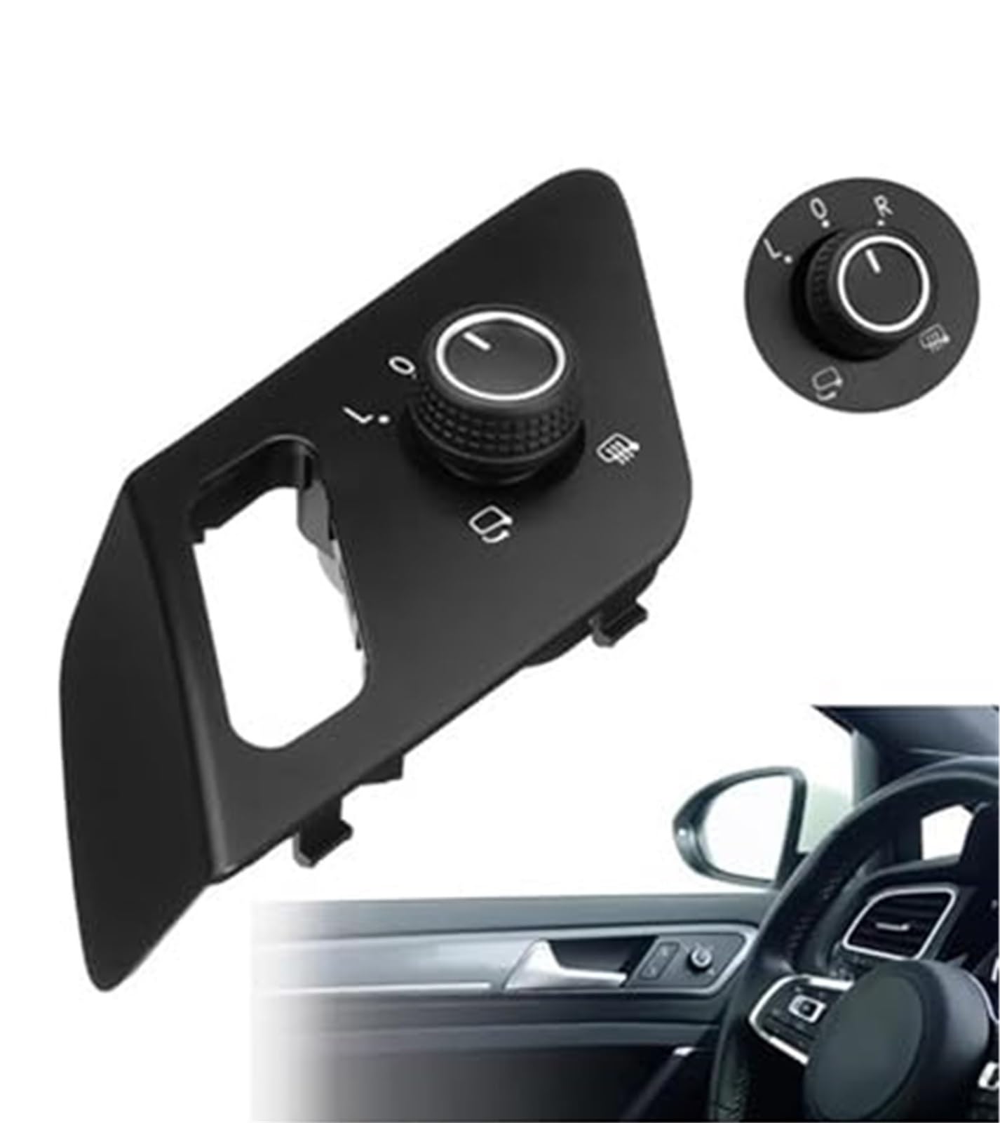 XYWOPO Auto-Rückspiegelschalter, for Golf, 7 VII MK7 2014 2015 2016 2017 2018 5G0959565 Auto-Seiten-Rückspiegelschalter-Einstellknopf Rearview Mirror Adjust Switch von XYWOPO