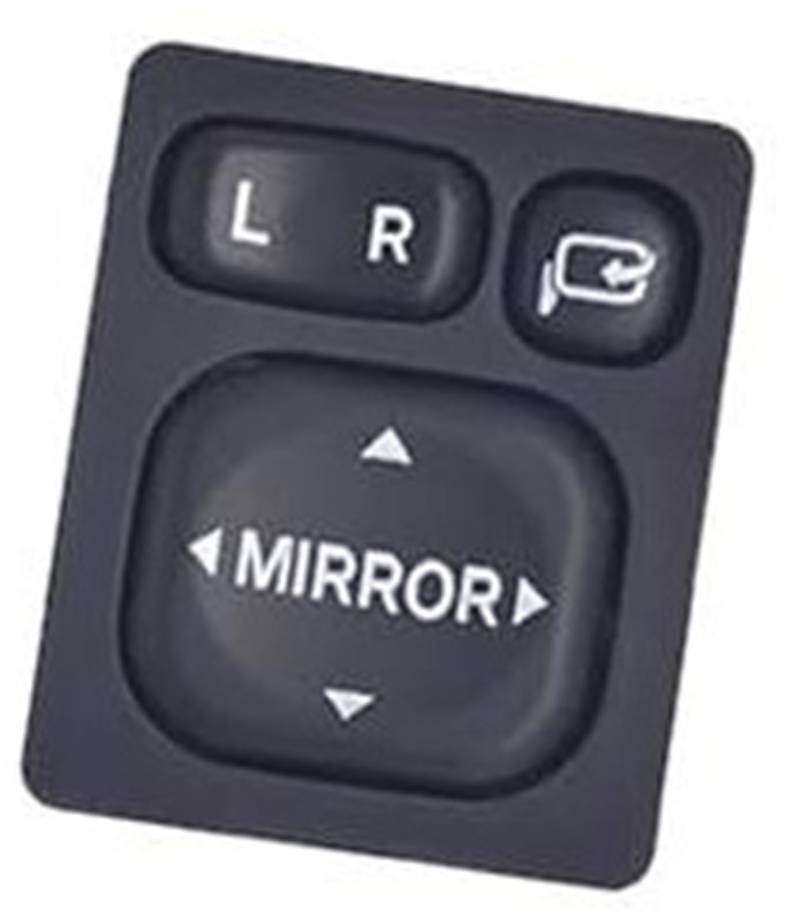 XYWOPO Auto-Rückspiegelschalter, for RAV4, for Camry Vios 84872-52040, Auto-Rückspiegel-Klappsteuerschalter, Objektiv-Einstelltaste, Auto-Zubehör Rearview Mirror Adjust Switch von XYWOPO