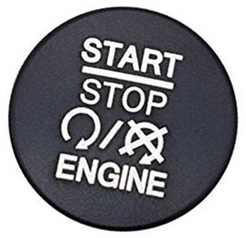 XYWOPO Auto Styling Auto Motor Zündung Start Stop Taste Schalter Ring Aufkleber Abdeckungen Fall, for Jeep, Renegade Commander Aufkleber „Startknopf drücken“. von XYWOPO