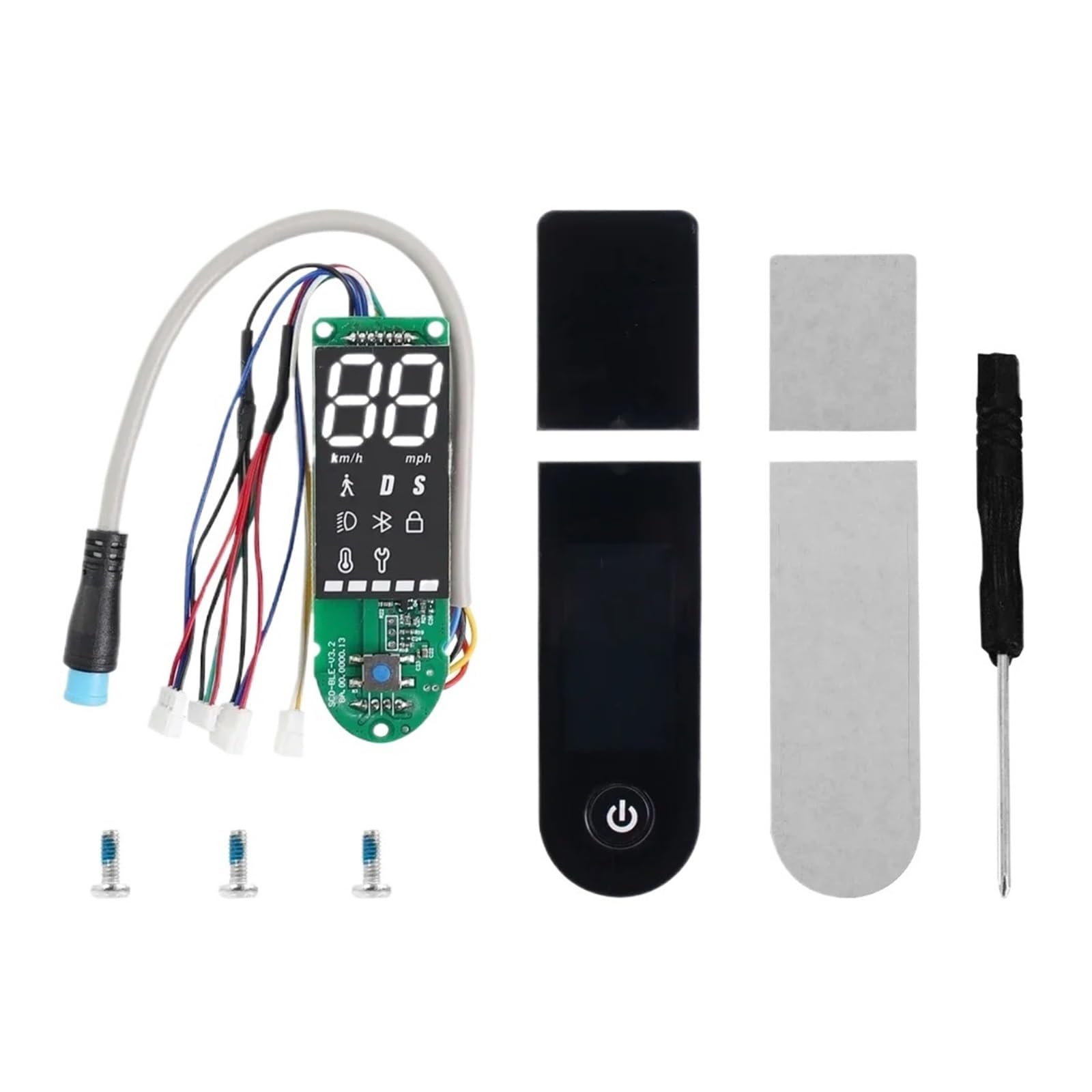 XYWOPO Elektroroller, for M365 Pro/Pro 2 Armaturenbrett-Display + Abdeckung Ersatzplatine, for Xiaomi, for Deutschland Pro 2 E-Scooter-Teile Anzeigetafel für Elektroroller(Pro2 Germany) von XYWOPO