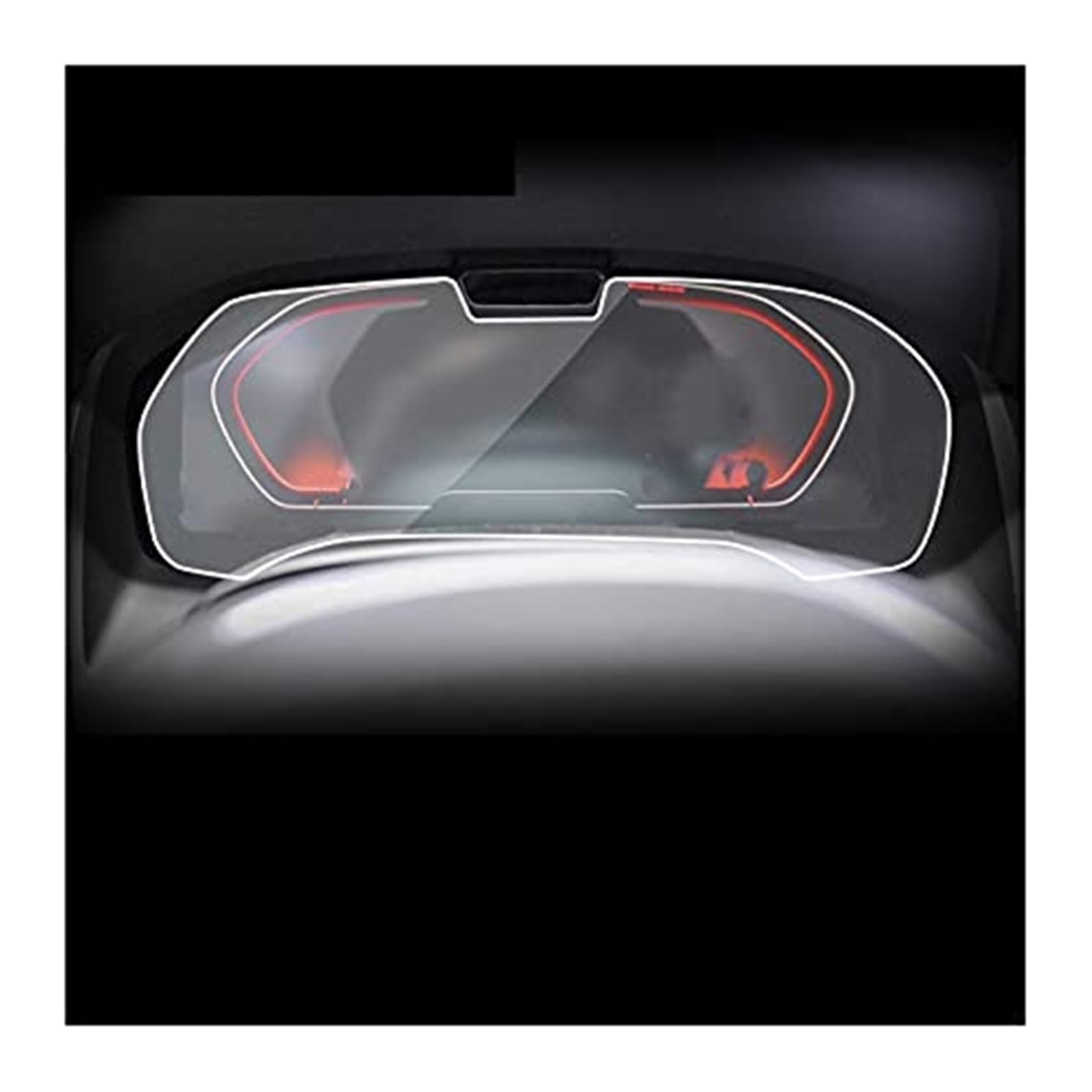 XYWOPO Instrumenten-Displayschutz, for, for G32 Serie 6GT 2020 2021, Auto-GPS-Navigation, LCD-Bildschirm, gehärtetes Glas, Schutzfolie, gehärteter Glasschutz Armaturenbrettschutz(Black Speedometer fi von XYWOPO