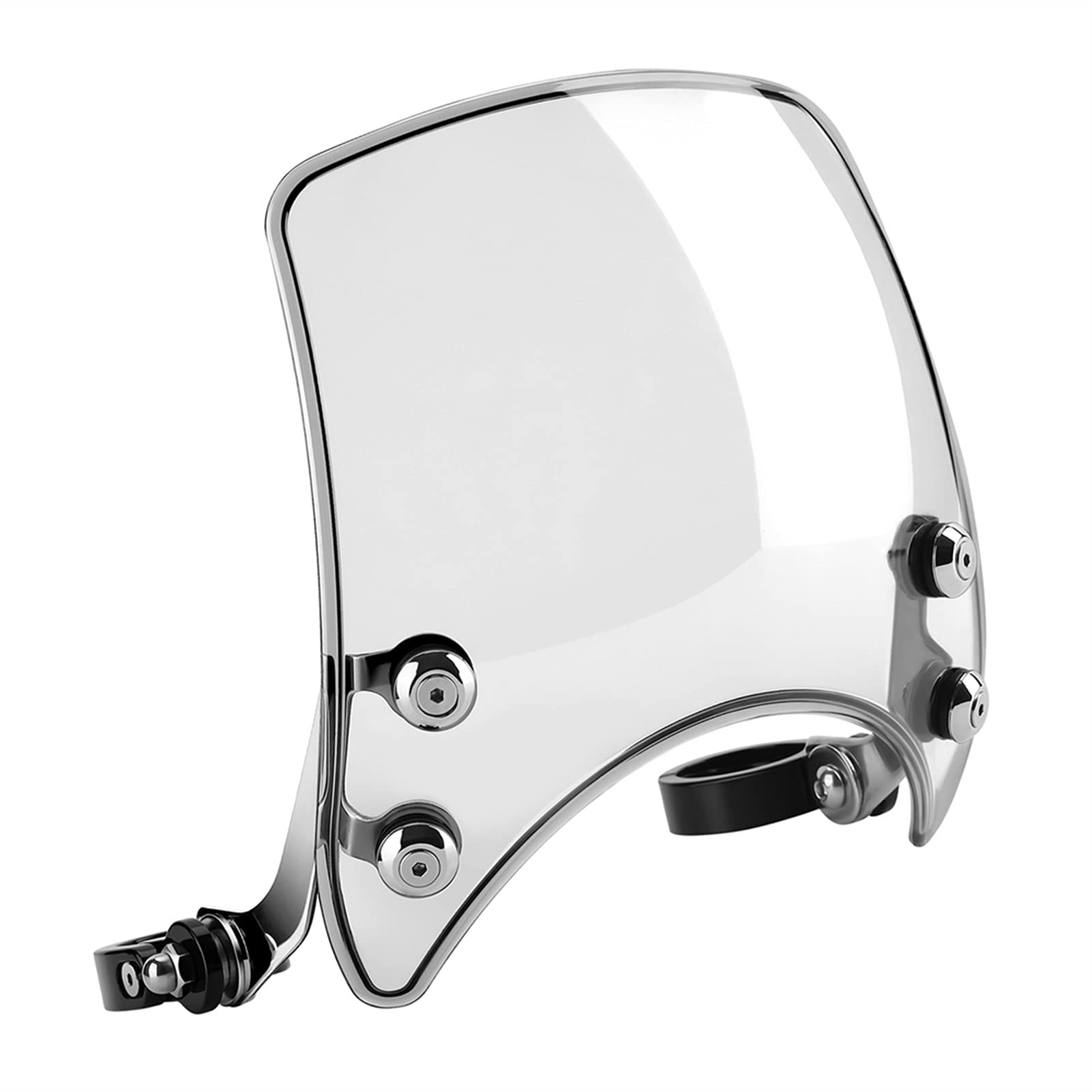 XYWOPO Motorrad-Windschutzscheibe, Aluminium, 39 mm – 41 mm, for Sportster XL 883 1200 XL1200NS Modelle 2004 2005 2006 2007 2008–2019 Motorrad Windabweiser(Clear) von XYWOPO