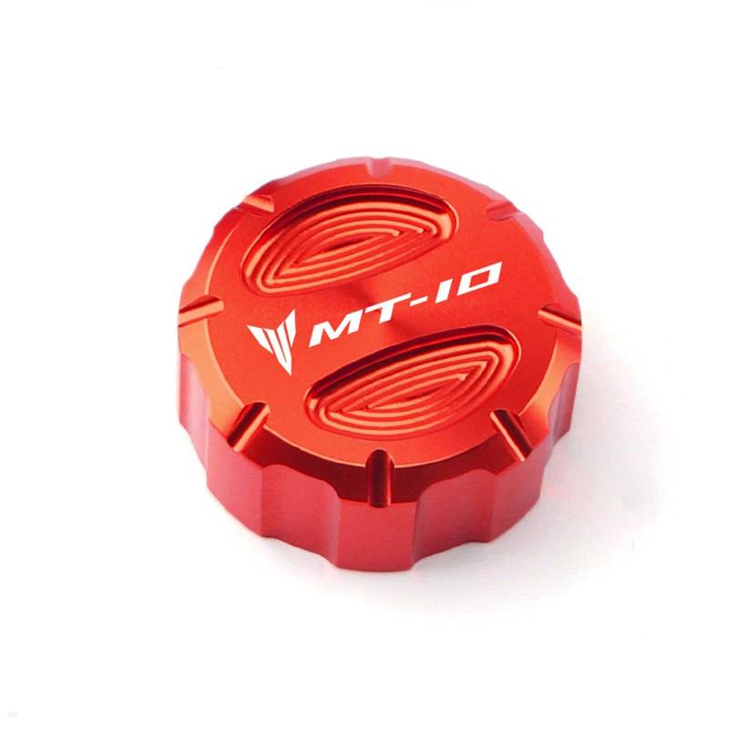 XYWOPO Motorradzubehör Vorne Hinten Brems Flüssigkeit Zylinder Reservoir Abdeckung Kappe, for YAMAHA, MT10 MT 10 MT-10 2015-2019 Schutz für Bremsflüssigkeitsbehälter(Rear Cover Red) von XYWOPO