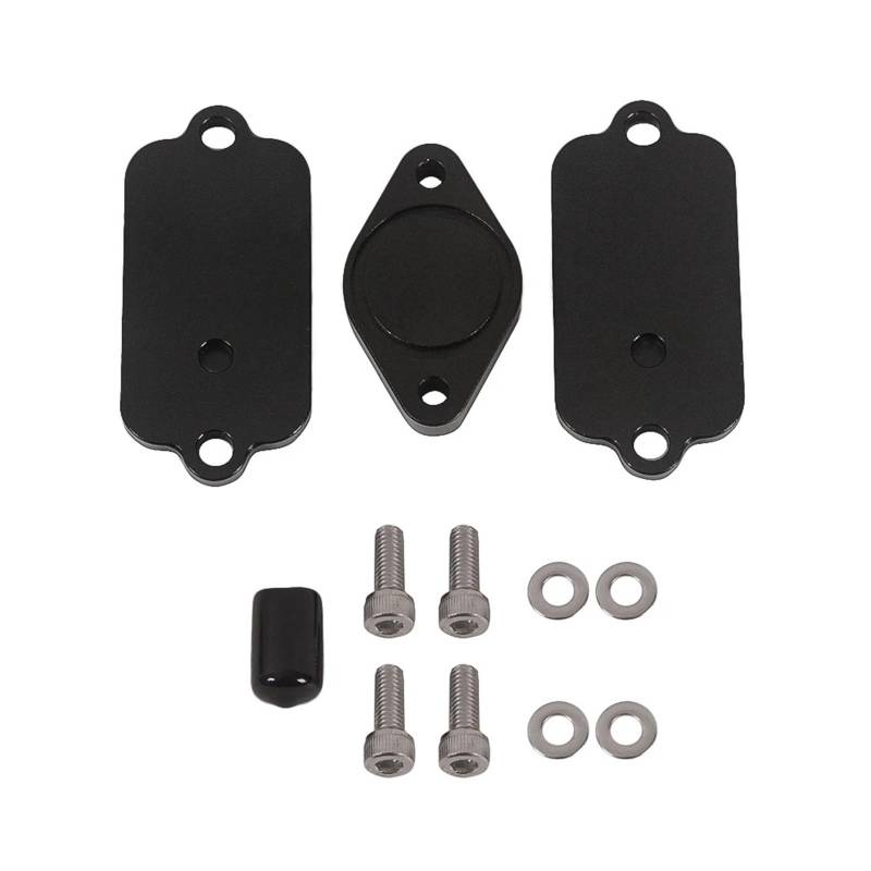 XYWOPO for Suzuki, SV650 SV 650 2003 2004 2005 2006 Aluminium Smog Block Off Platten Abdeckung Fit Motorrad Zubehör Schwarz Auspuff-Absperrplatten von XYWOPO