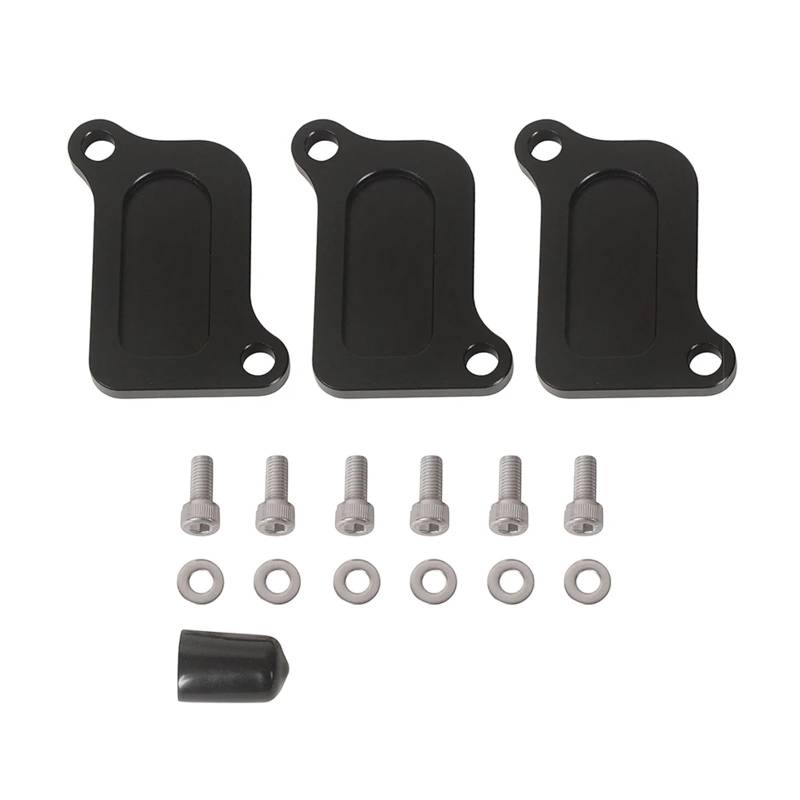 XYWOPO for Triumph, Speedtriple 1050 2005 2006 2007 2008 2009 2010 Aluminium Smog Block Off Platten Abdeckung Fit Motorrad Zubehör 3PCS Auspuff-Absperrplatten von XYWOPO