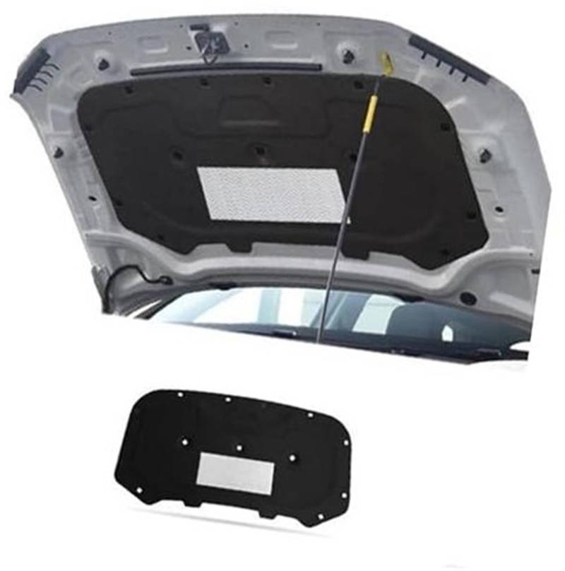 XYWOPO for VW, for Taos for Tharu 2019 2020 2021 2022 2023 2024 Auto-Schallschutzmatten Hauben-Wärmedämmabdeckungen Motor-Hitzeschild(Black Style 2) von XYWOPO