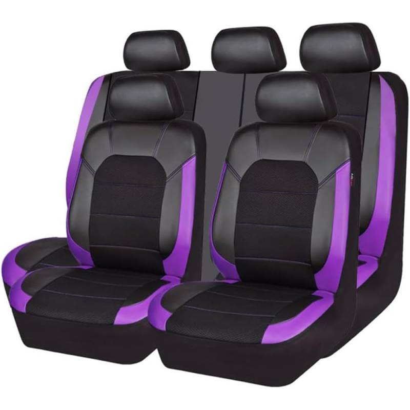 XYXLZZRS Autositzbezüge, für FIAT 500 Electric [E] 2021+ Weich und Atmungsaktiv Autositzschoner Hochelastisch Und Sicher In Einem Autositz Zubehör,Purple von XYXLZZRS