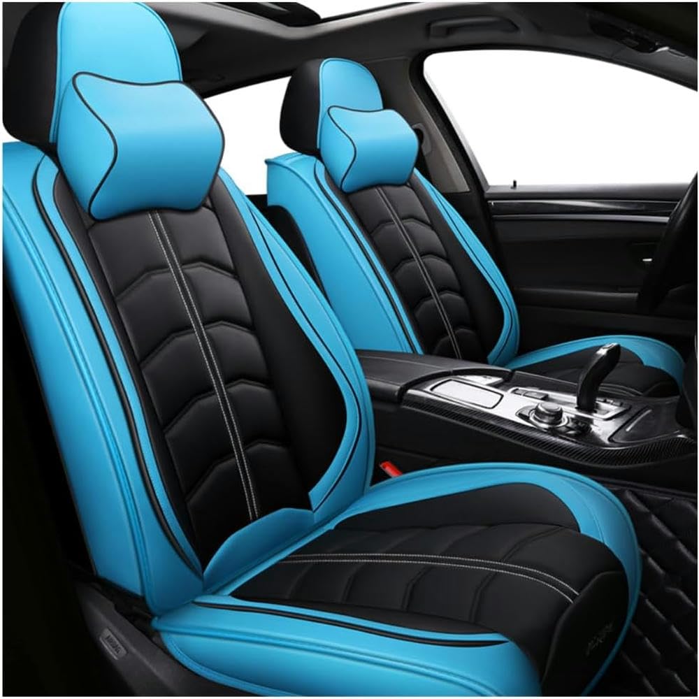 XYZASC-Autositzbezüge sind geeignet für BMW Série 1 E81 E82 E87 E88 F20 F21 F52 F40Autoschutzhüllen/Zubehör，Blau von XYZASC