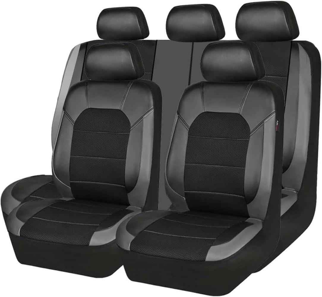 XYZASC-Autositzbezüge sind geeignet für Ford Focus Active/Focus ST-Line/Focus Vignale/Focus Titanium/Focus ST Hatchback 2018-2023 Autoschutzhüllen/Zubehör,grau von XYZASC