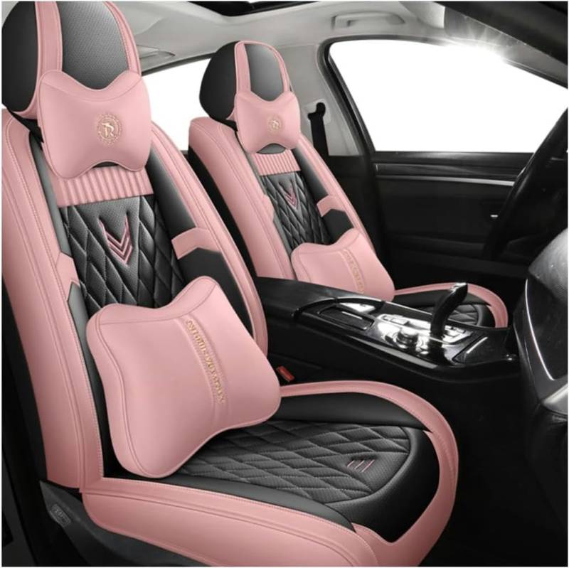 XYZASC-Autositzbezüge sind geeignet für Ren-Ault Clio Duster Clio 4 Espace Seat Leon Ibiza Mitsubishi Lancer X Pajero Outlander Lancer Subaru FoAutoschutzhüllen/Zubehör,Rosa von XYZASC