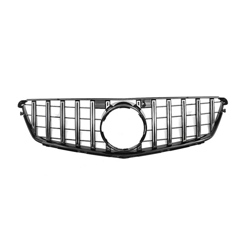 Nieren Schwarz Kühlergrill Streifen Kühlergrill für Mercedes-Benz C-Class W204 GT 2007-2014,Grill Glanz Schwarz Doppelsteg Sport Kühlergrill,A von XYghzh