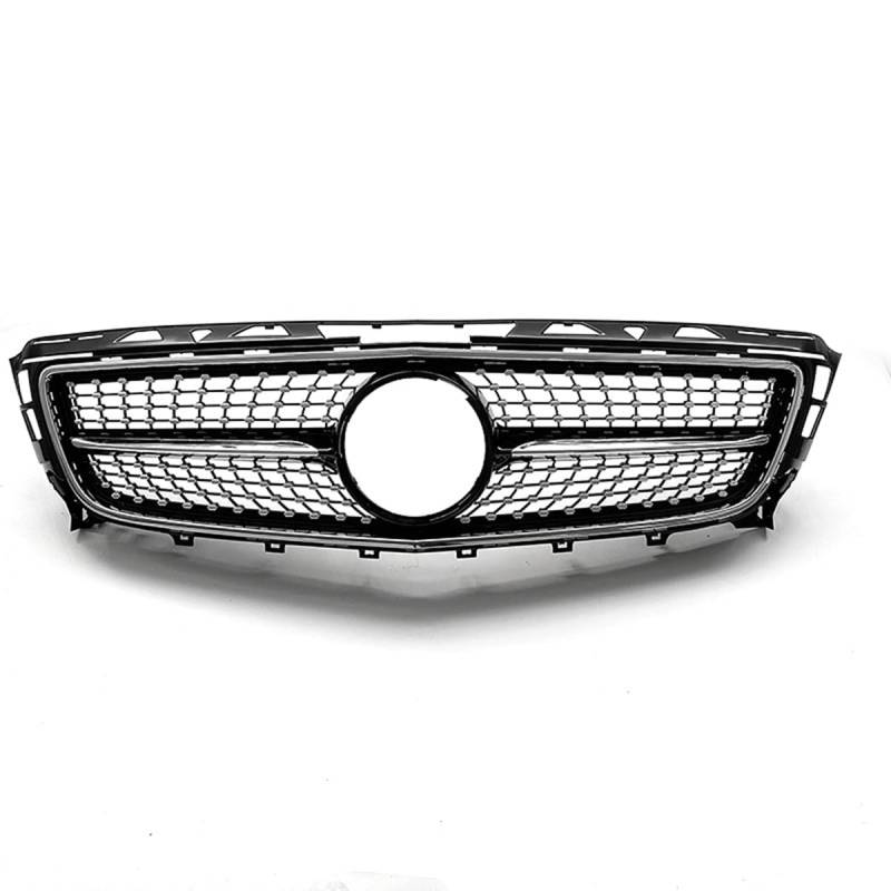 Nieren Schwarz Kühlergrill Streifen Kühlergrill für Mercedes-Benz CLS-Class W218 2012-2014,Grill Glanz Schwarz Doppelsteg Sport Kühlergrill,B von XYghzh