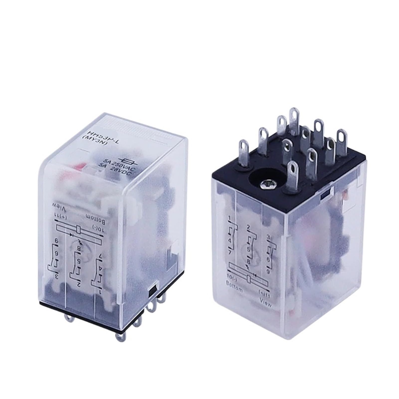 1 PCS Relay HH53P MY3NJ MY3 11-Pin DC12V/DC24V/DC110V/AC220V Coil Frosted Cover XZEGJMEO(AC 220V) von XZEGJMEO