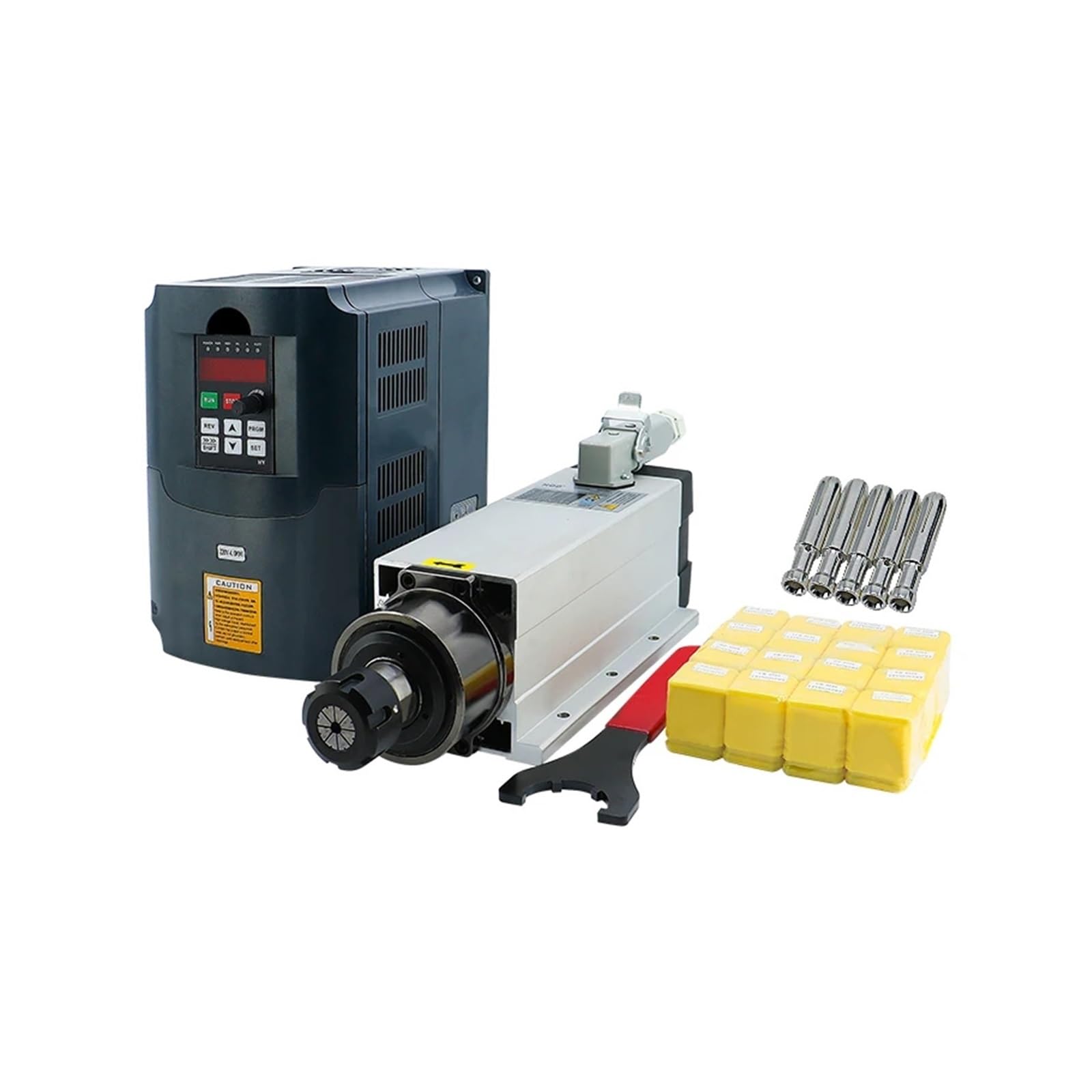 3.5KW 220V ER25 Air Cooled Spindle electronic starter Ceramic or Steel Ball Bearing 24000 RPM + 4KW HY or YL Inverter VFD+ ER25 for CNC XZEGJMEO(HY ER25,220V Ceramic) von XZEGJMEO