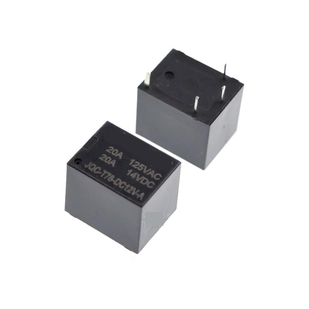 5PCS JQC-T78-DC12V-A Automotive Relay 20A Small Electromagnetic DC 4Pin 12V T78 Normally Open Type XZEGJMEO(JQC-T78-DC24V-A) von XZEGJMEO