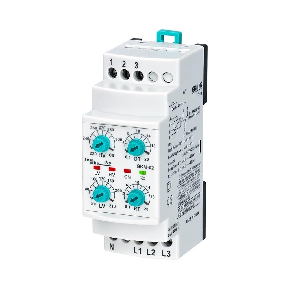 GKM-02 3 * 380VAC With-Neutual Three-Phase Under&Over Voltage Relay XZEGJMEO von XZEGJMEO