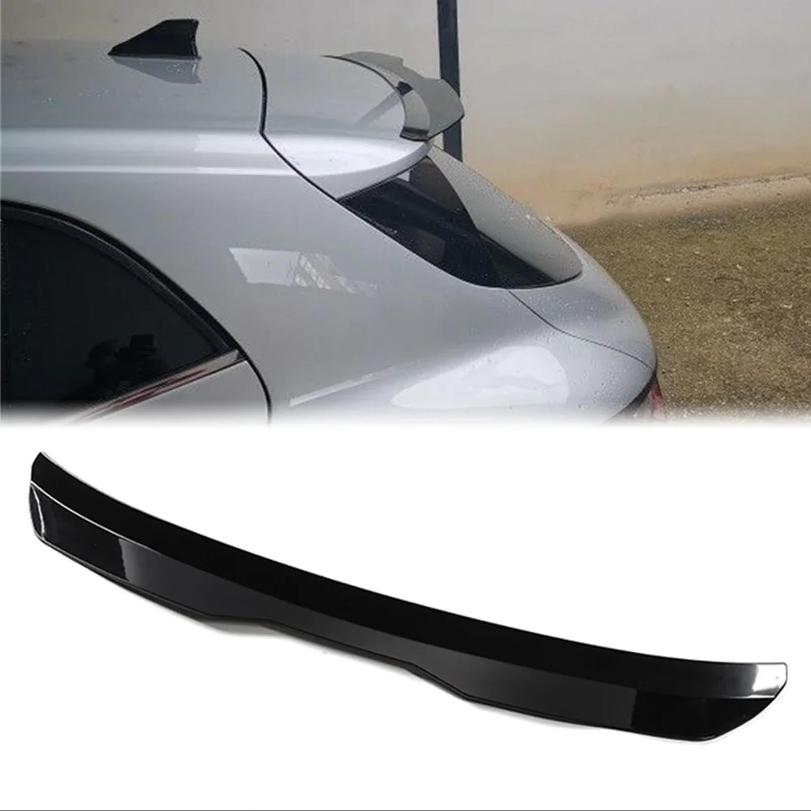 XZFFU Heckspoiler Hinten Dach Spoiler Für Renault Megane 4 IV GT Sport Tourer 2016-2022, ABS-Kunststoff, Glänzendes Schwarz von XZFFU