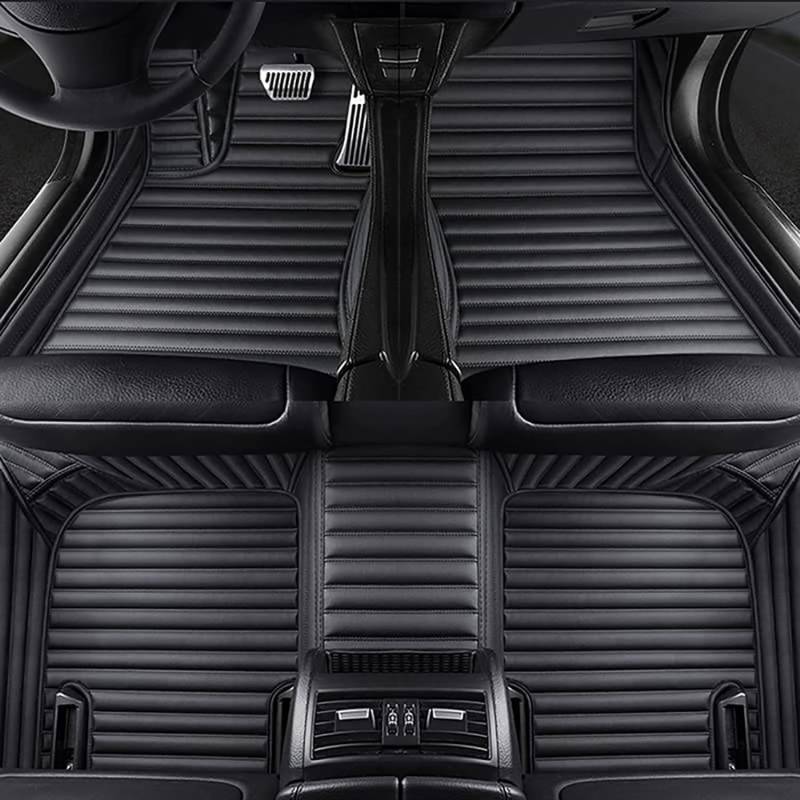 Auto Anpassen Leder FußMatten,für Audi Q8 2018-2023,Customize Car Vollabdeckung Fussmatten Allwetter Wasserdicht Autoteppich Zubehör Luxus,All Black von XZKKCD