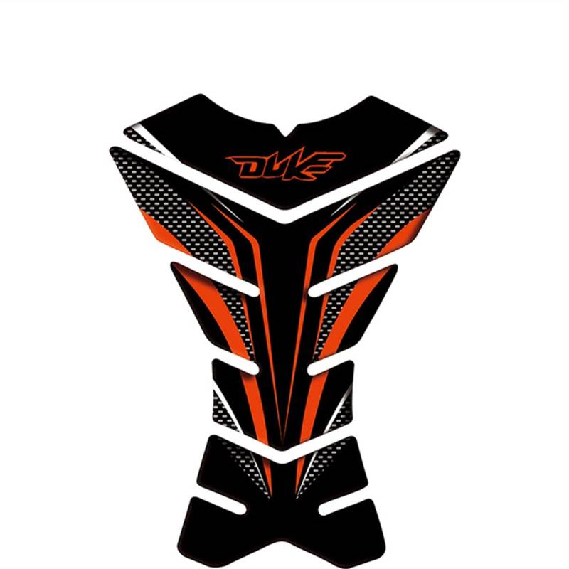 3D Duke Aufkleber Motorrad Tank Pad Protector Aufkleber Moto Abziehbilder für d.u.k.e 125 200 390 690 990 1290 P.e.g.a.t.i.NA.s Moto (Color : 23 orange) von XZMALZYC