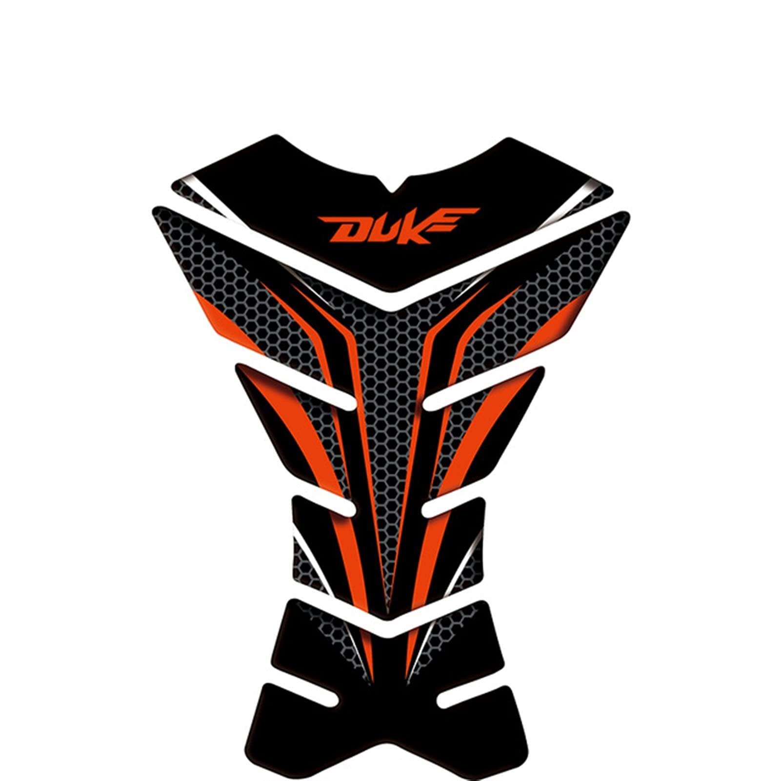 3D Duke Aufkleber Motorrad Tank Pad Protector Aufkleber Moto Abziehbilder für d.u.k.e 125 200 390 690 990 1290 P.e.g.a.t.i.NA.s Moto (Color : 4 orange) von XZMALZYC