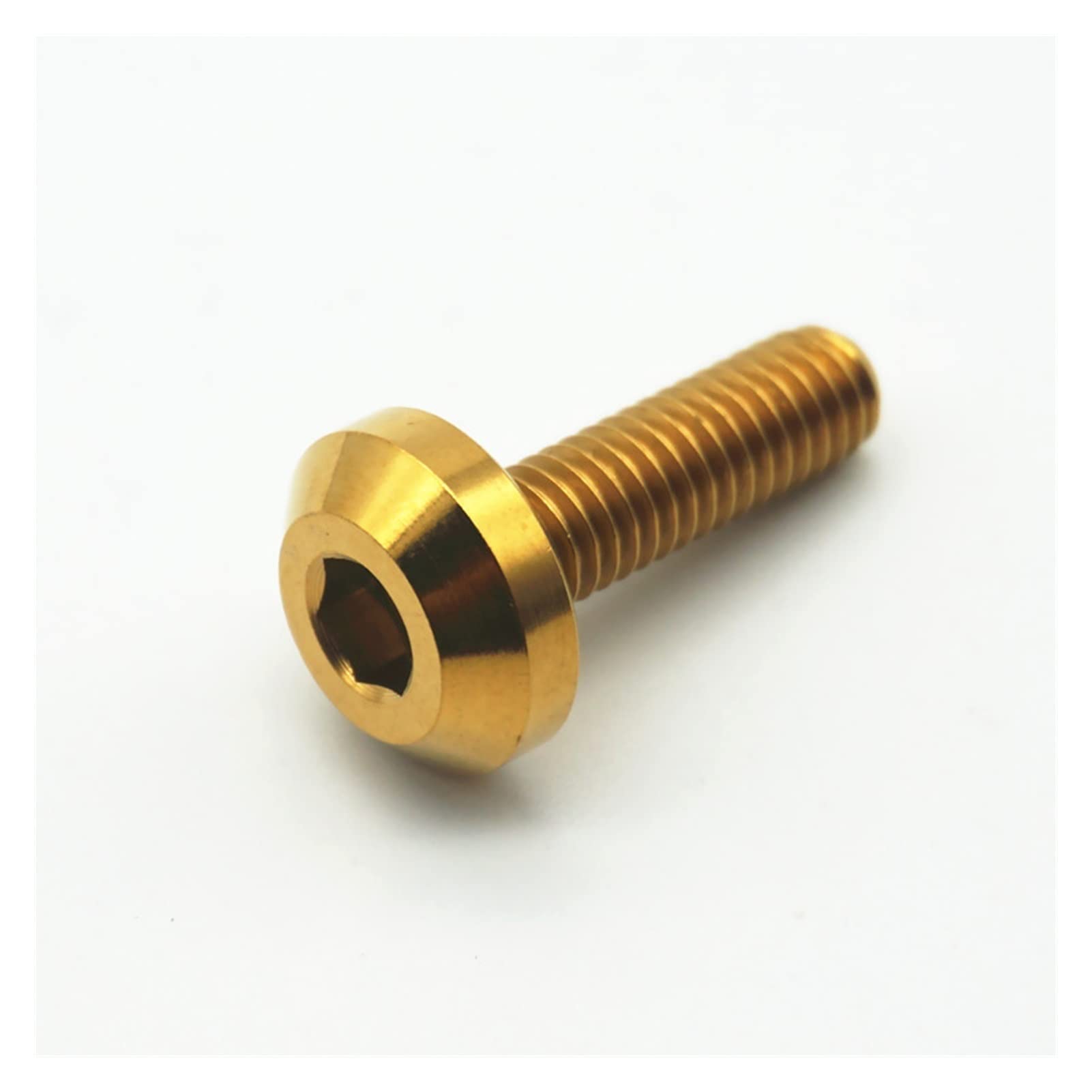 4 stücke Grad5. 6Al4V M6 M8. Titanschraube for Motorrad-Scheibenbremse Sechskant-Buchse TI-Verbindungselemente Modifikationsschrauben 12 15 20 25 30 35mm (Color : Gold Color, Dimensions : M8x25mm) von XZMALZYC