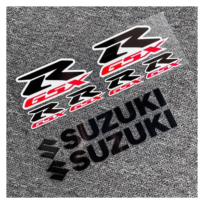 Reflektierende Aufkleber-Emblem-Abziehbilder für S.U.Z.U.K.I GSXR 600 750 1000 K1 K2 K3 K4 K5 K6 K7 K8 H1 (Color : Black Set) von XZMALZYC