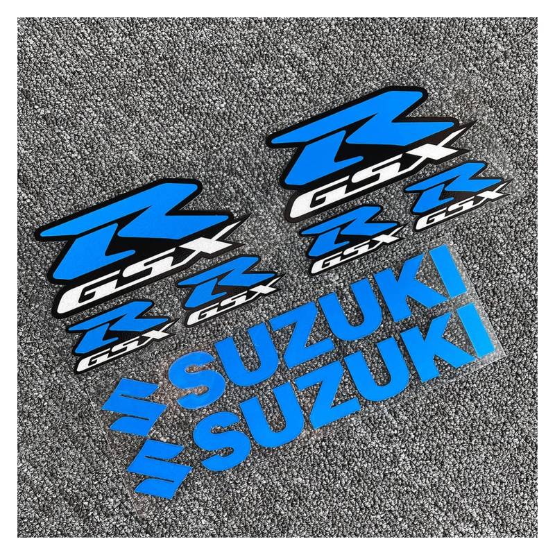 Reflektierende Aufkleber-Emblem-Abziehbilder für S.U.Z.U.K.I GSXR 600 750 1000 K1 K2 K3 K4 K5 K6 K7 K8 H1 (Color : Blue Set) von XZMALZYC