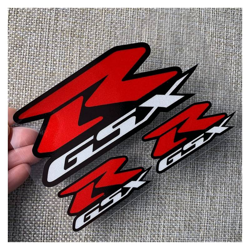 Reflektierende Motorradaufkleber-Abziehbilder GSXR GSX R. Zum S.UZ.U.K.I GSXR 600 750 1000 K1 K2 K3 K4 K5 K6 K7 K8 H1 (Color : 1 Set Red) von XZMALZYC