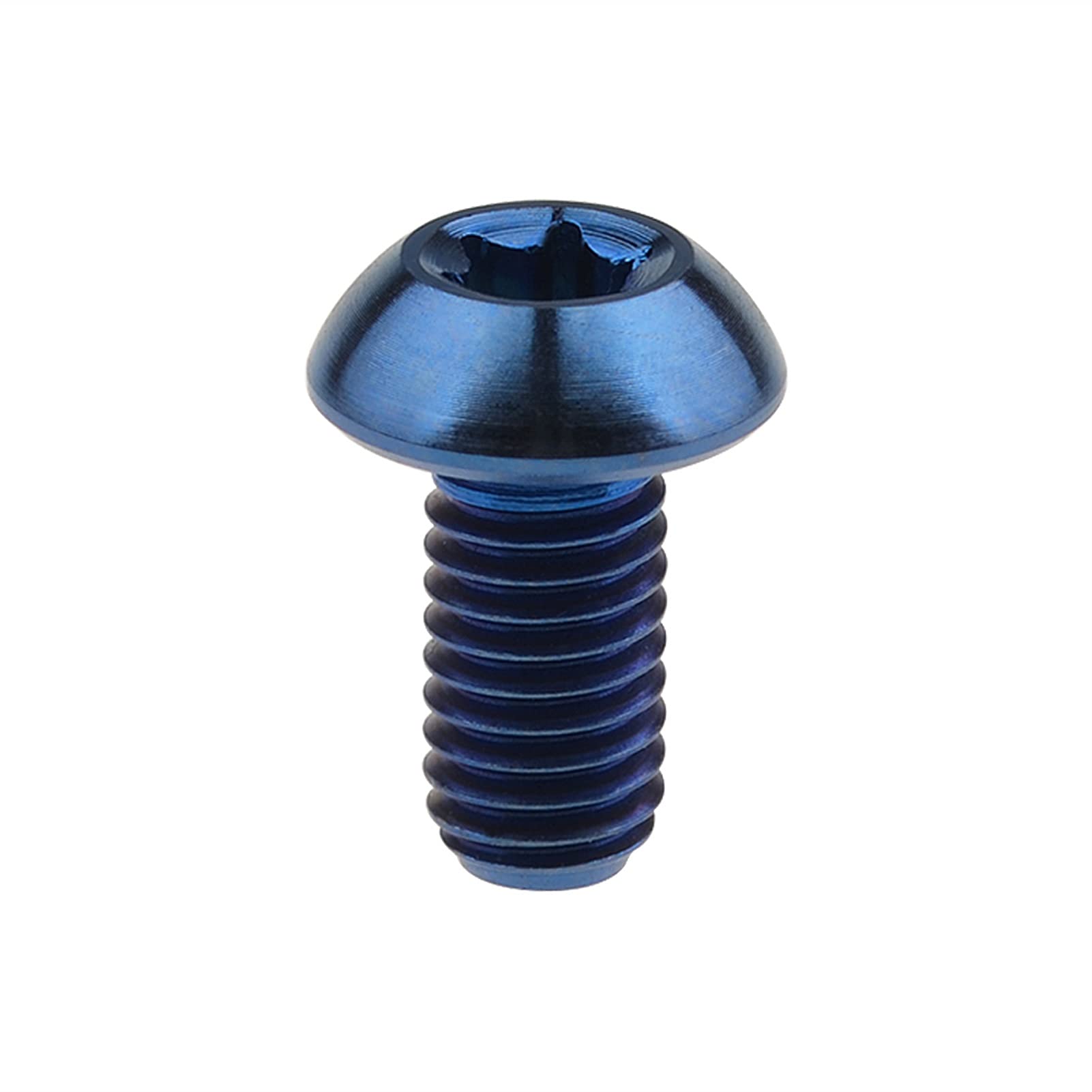 Titan-Ti-Bolzen M5x10 12mm Flaschenhalter T25 Torx-Kopfschraube for Fahrrad-Rad-Zubehör Befestigungselemente (Color : Blue, Length : 10mm) von XZMALZYC