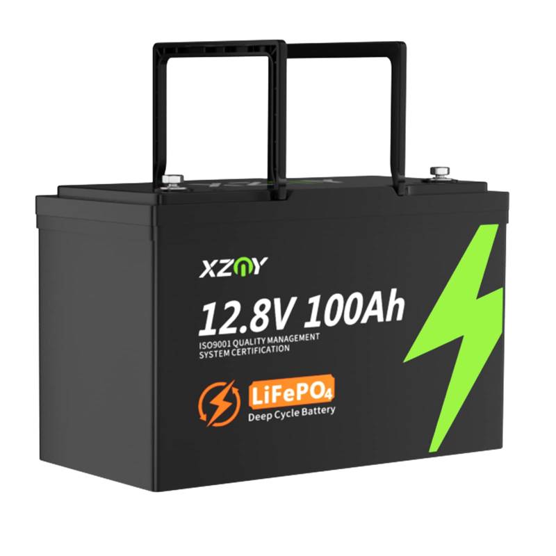 XZNY® 12V 100Ah LiFePO4 Lithium-Akku, Tiefzyklus - mit integriertem 120A-BMS, - geeignet für Trolling-Motor , Solarbatterien, Wohnmobilen, Camping von XZNY