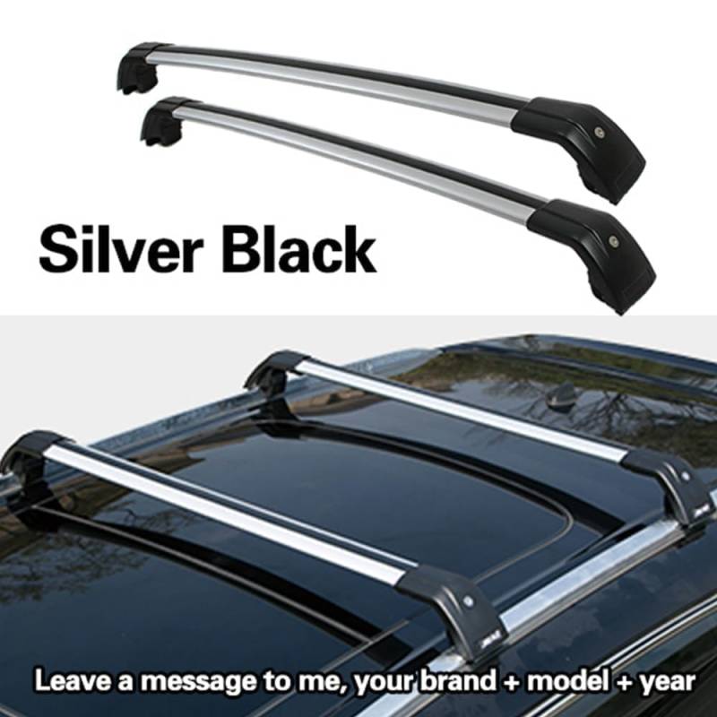 Dachgepäckträger Auto für Benz GLA Class X156 SUV 2013-2019,Roof Rack Dachträger Geschlossene Reling Aluminium Dachbox,A-Silver Black von XZQSJHP