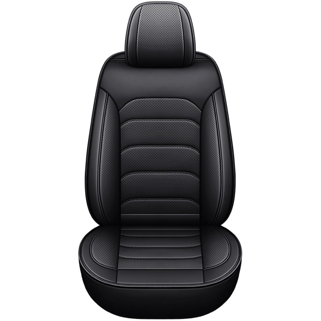 XZQSJHP Car Seat Cover für Nissan Quest 2011-2017,Leather Cushion Single Seat Cushion Ventilated Seat Protectors Side Airbag Compatible,A-Black von XZQSJHP