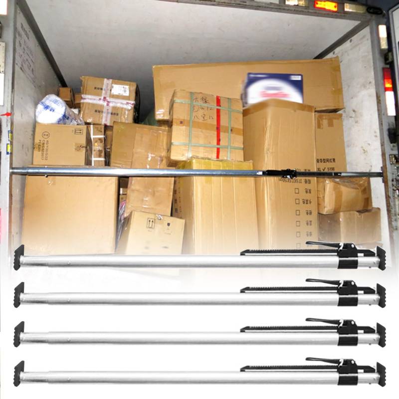 XZZHSM Trennstange, (Halterung für Sattelschlepper für Ladungssicherungen, 4er-Set 3 2 1 Ratschen-Ladungsmetallstange aus Stahl, verstellbar von 79" - 107", Hochleistungs-Ladungsstabilisierungsstan von XZZHSM