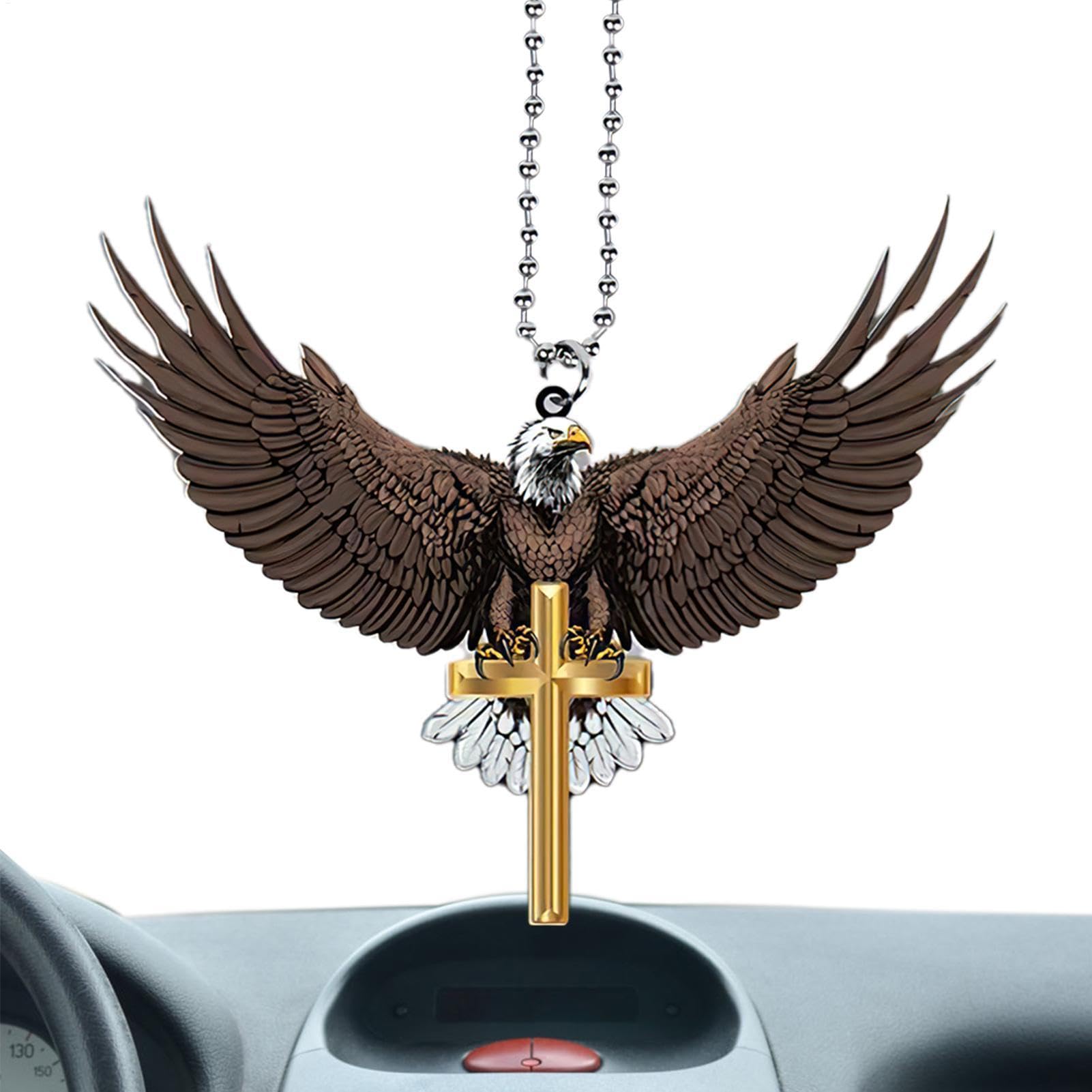 Auto Emblem - Dekorationsadler für Auto | Kühlerfigur für Auto | Autodekoration mit Acrylanhänger für Eagle | Auto- und Innenausstattung mit Symbo von Xasbseulk