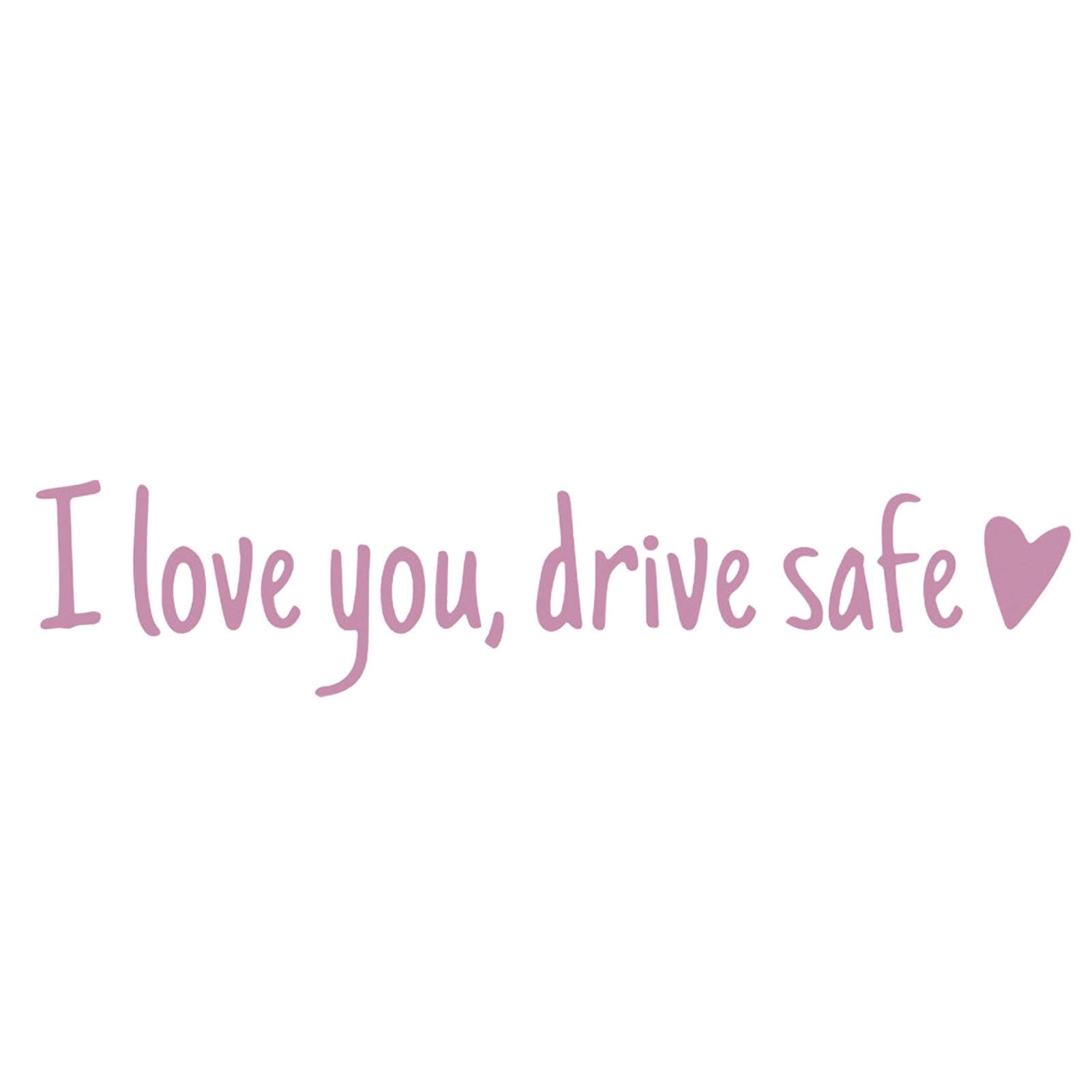 Drive Safe Aufkleber, Rückansicht-Aufkleber - Aufkleber „I Love You Drive Safe“,Wasserdichter Miniatur-Autoaufkleber, Autozubehör, fahrsicher, für Rückspiegel und Fenster von Xasbseulk