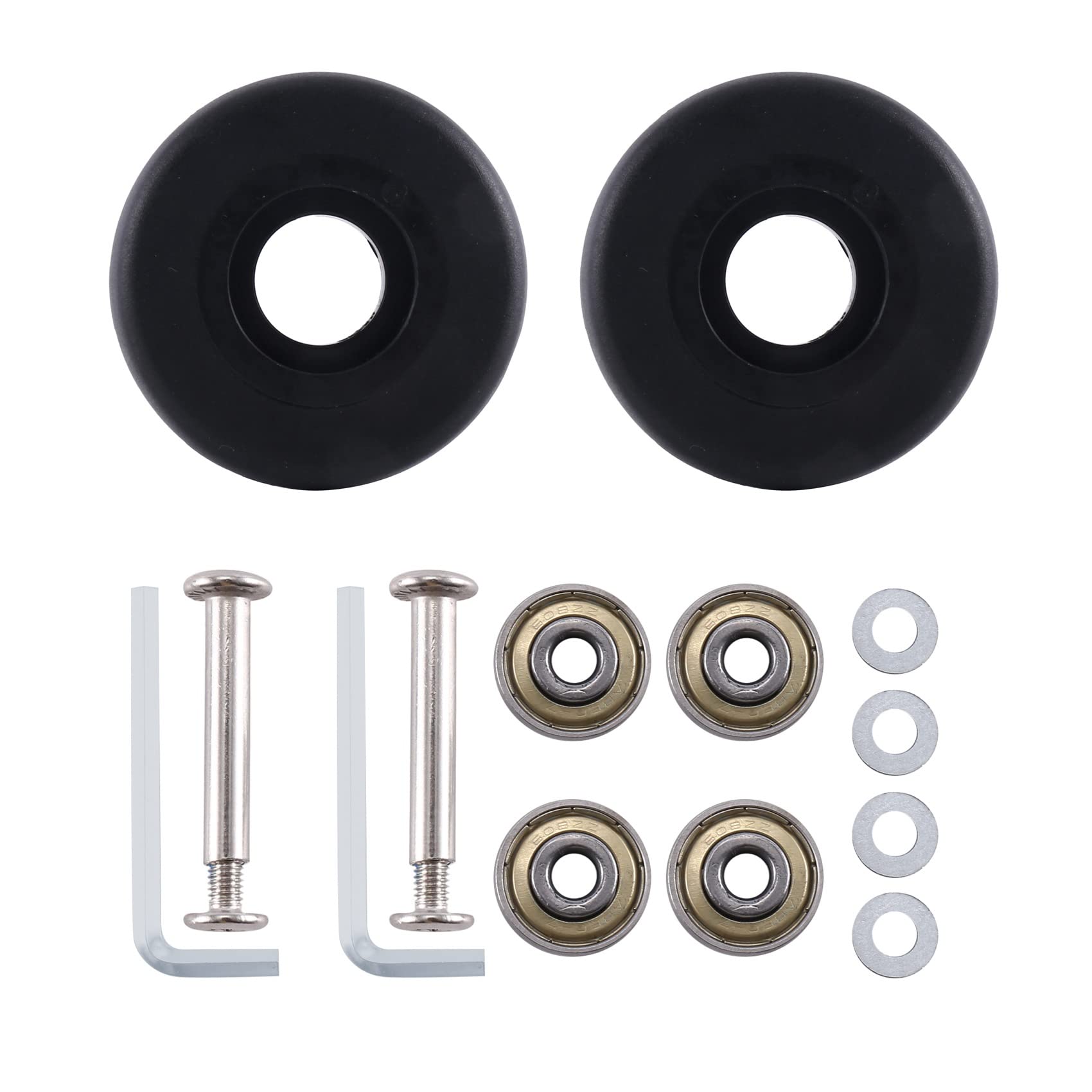 Xbsduih 50 Mm X 18 Mm ErsatzräDer für GepäCkkoffer, PU-Lenkrollen, Kohlenstoffstahllager, ReparatursäTze von Xbsduih