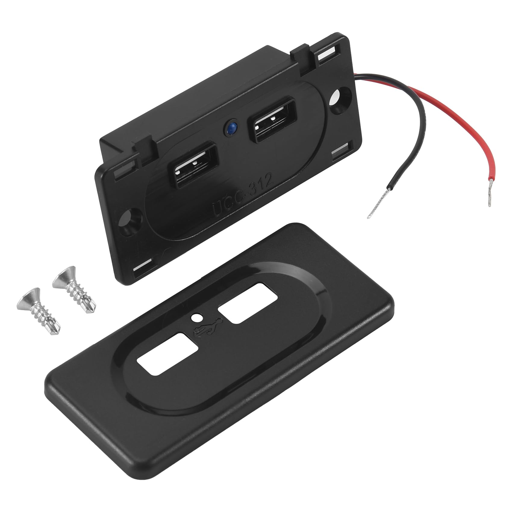 Xbsduih Fahrzeug DC5V / 3.1A Dual USB Ports Ladebuchse Modifikation ZubehöR für Auto Camping Boot Wohnmobil Wohnwagen von Xbsduih