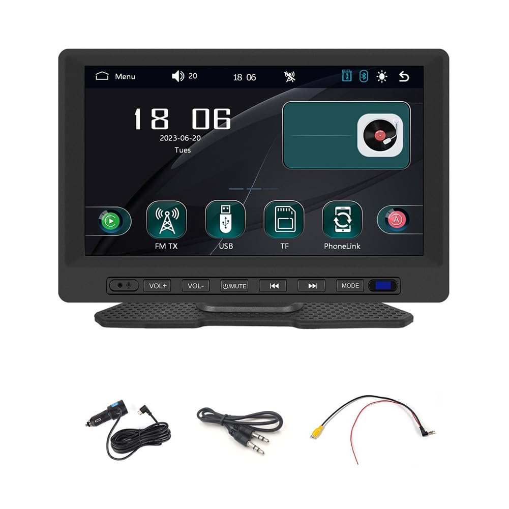 Xbsduih Tragbares 7-Autoradio, MP5-Smart-Player, Kabelloses CarPlay, Android Auto, Einfach zu Bedienen von Xbsduih