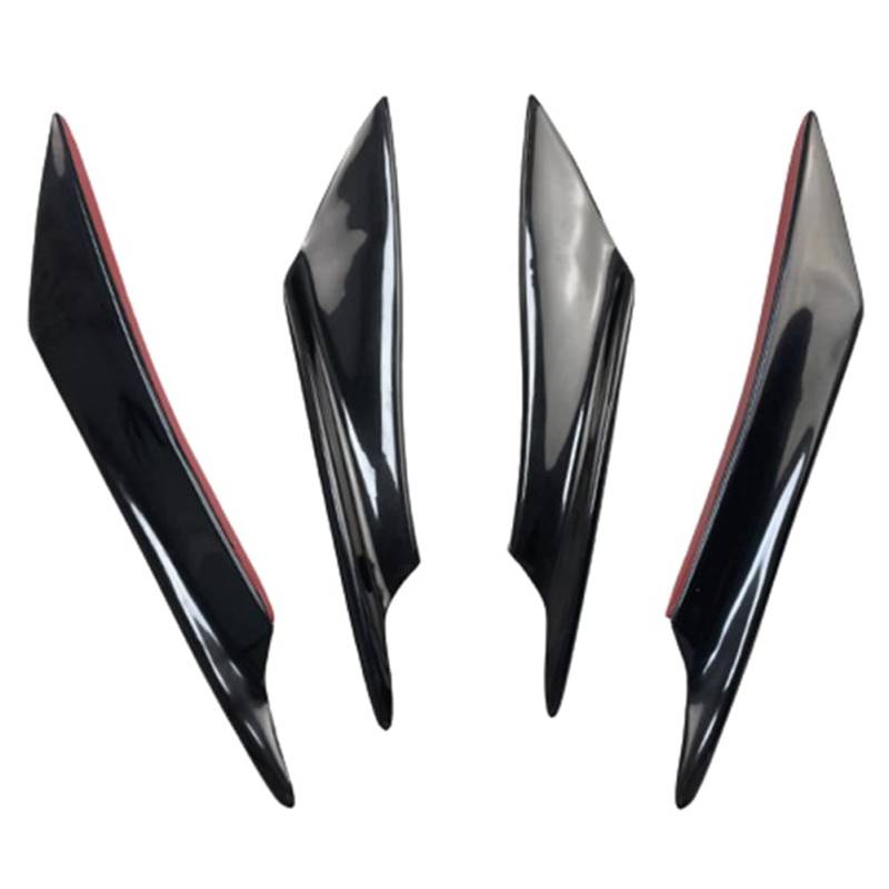 Xbsduih Universal-Auto-Frontstoßstangen-Lippensplitter, Auto-Außenbereich, 4er-Pack Weiche Flossen, Combat Wind Saber, Auto-Luftspoiler-Aufkleber, Zierleiste B, Ersatzteile, Zubehör von Xbsduih