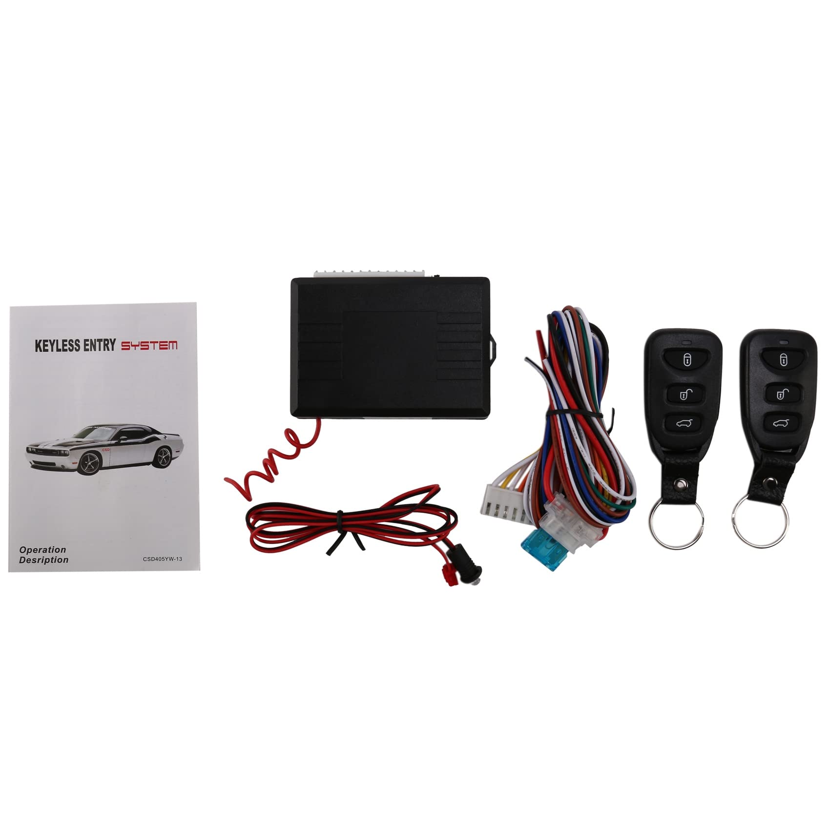 Xbsduih Universalauto Alarmanlagen Auto Fernbedienung Zentralverriegelung Tuerschloss Keyless Entry System Zentralverriegelung mit Fernbedienung von Xbsduih